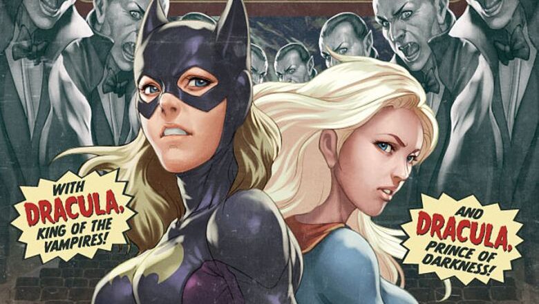 Supergirl and Batgirl back to back